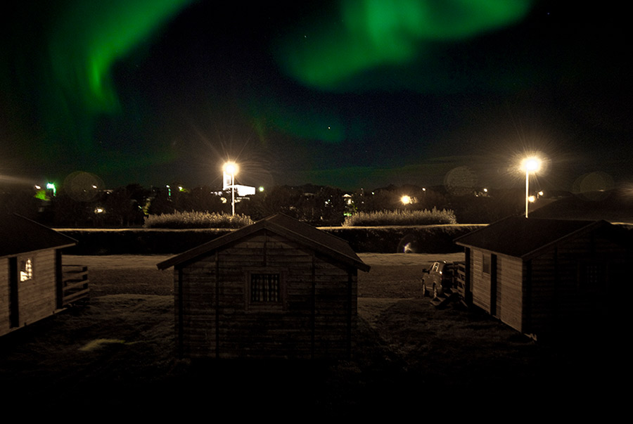 Auroras boreales en Höfn, Islandia