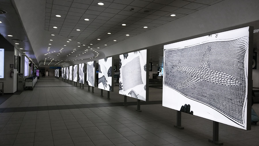 sala de llegadas aeropuerto Turin