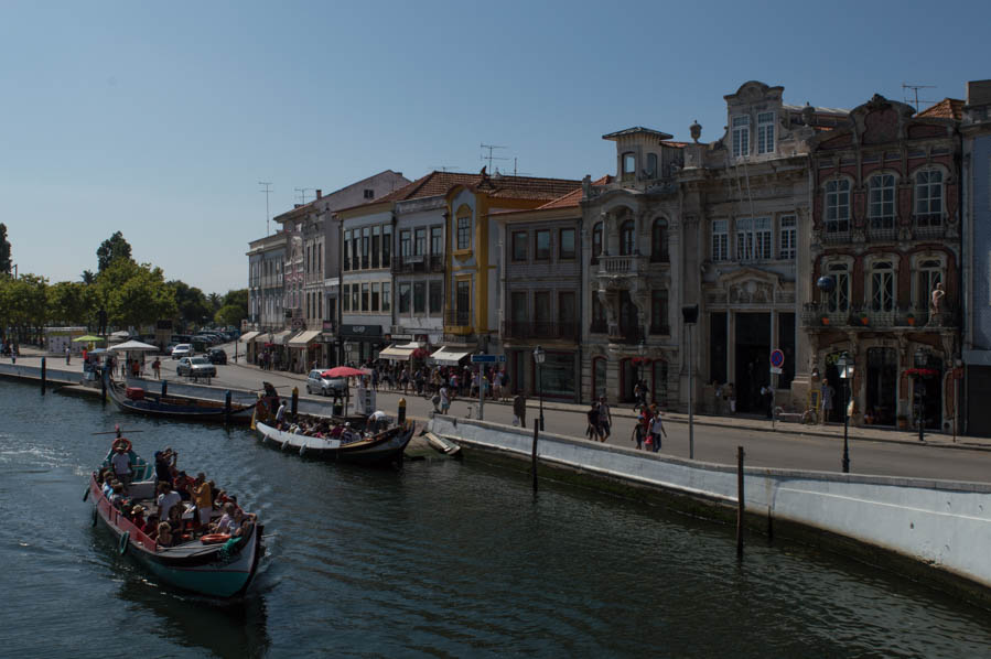 El ambiente habitual de los canales de Aveiro, en Portugal